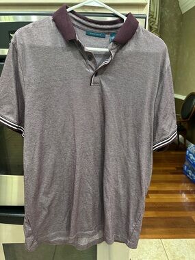 Casual Men's Polo Shirt in Heather Plum - Perry Ellis